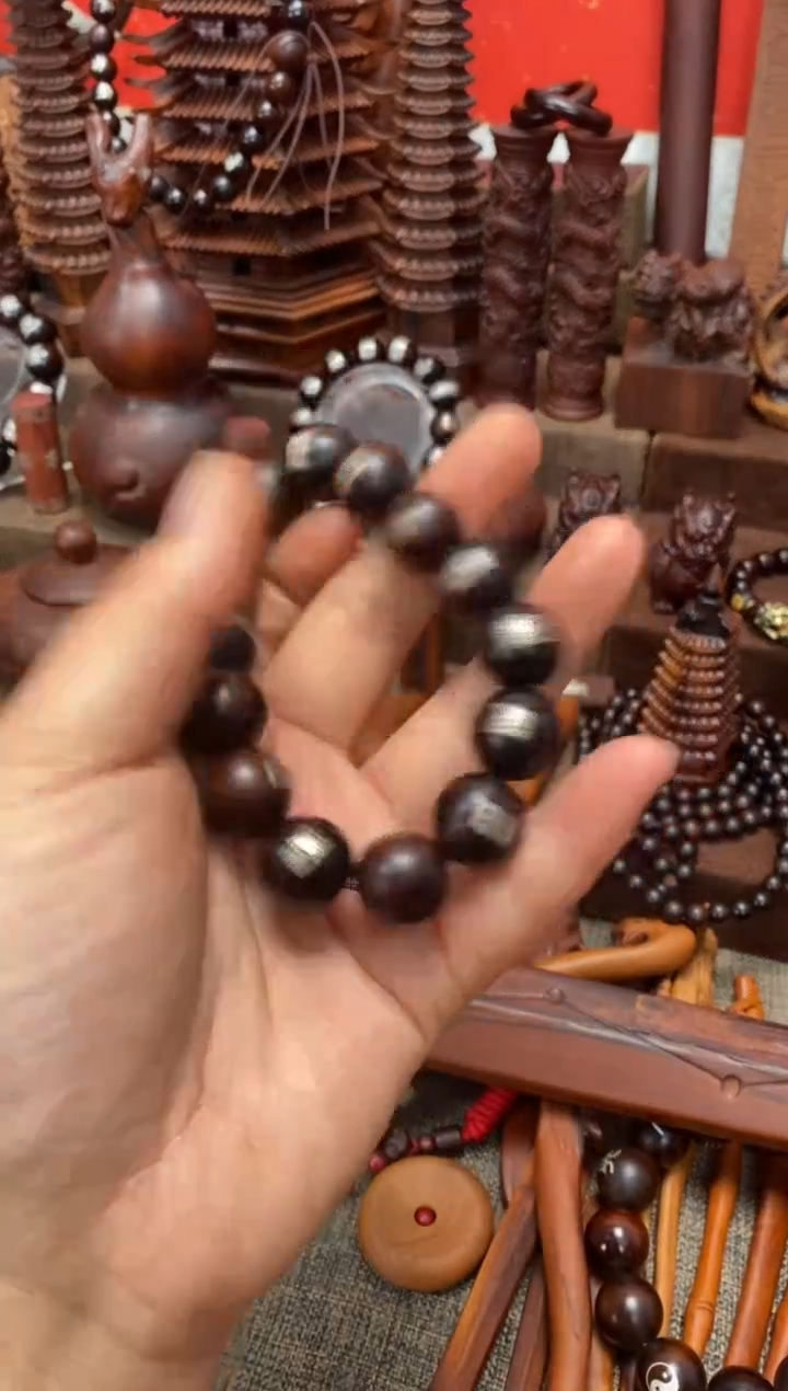 【闪购商品】木枣木1.5手串15符一物一拍