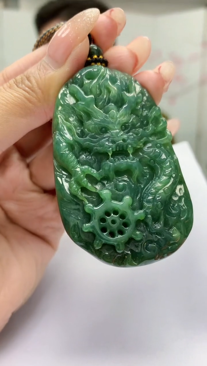 【闪购商品】定制翡翠未镶嵌4917MM-毛货挂件109