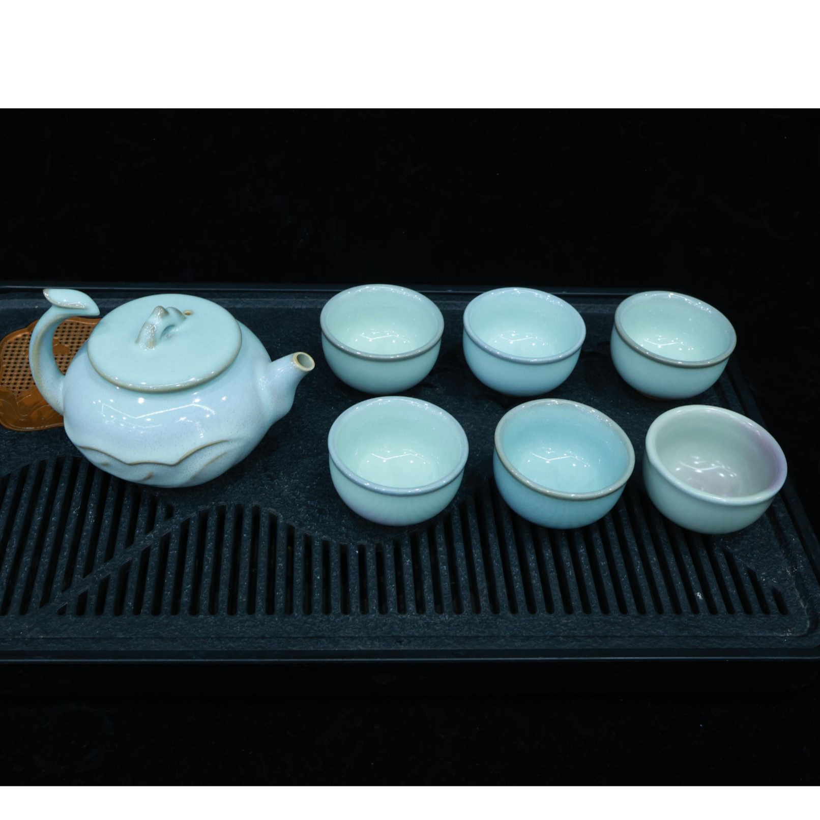 【茶具套装】钧瓷茶壶套装一壶六杯天青色自留送人必入