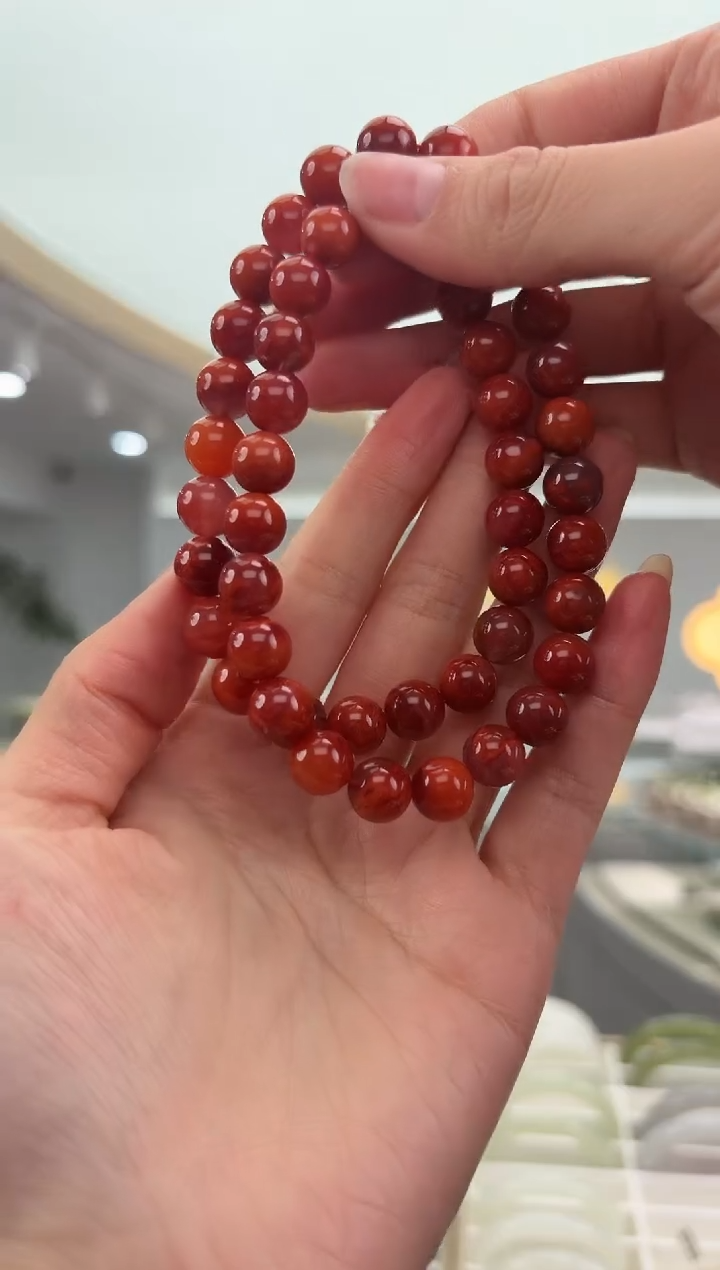 颈饰未镶嵌南红玛瑙多样性发货 拍一发一  9.5mm左右