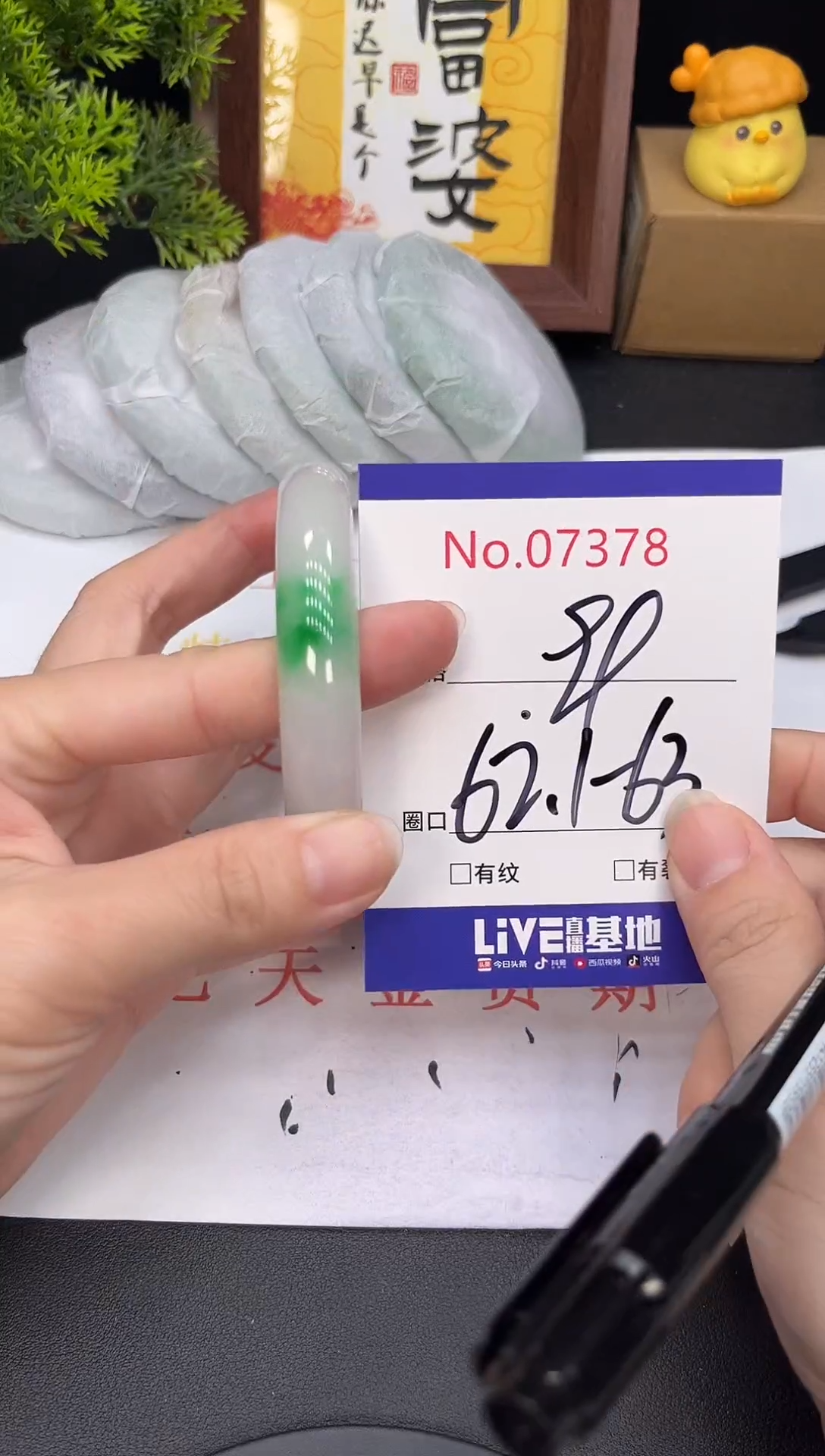 未镶嵌手镯翡翠7378