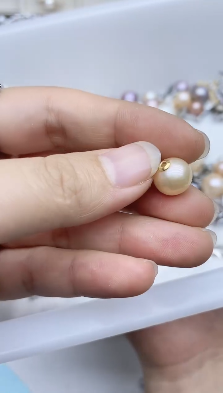 吊坠(不含链)银S925镶嵌淡水珍珠路路通