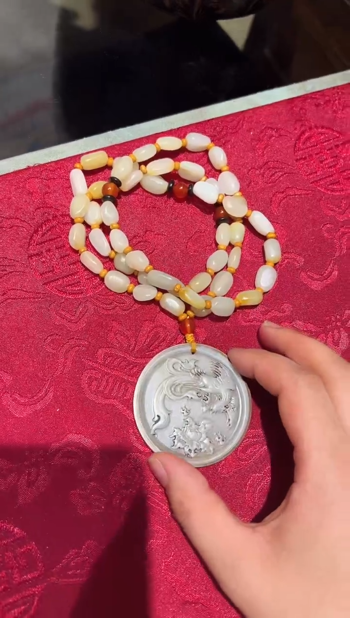 【闪购商品】和田玉挂件未镶嵌42凤 包浆