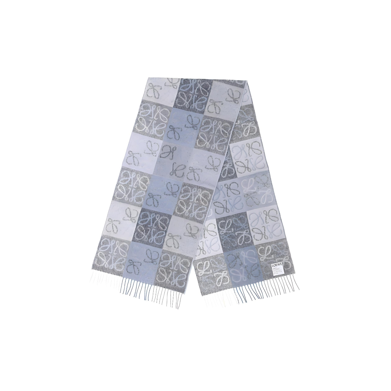 LOEWE罗意威 针织保暖 绒线围巾 男女同款 蓝色F810487X17-5102