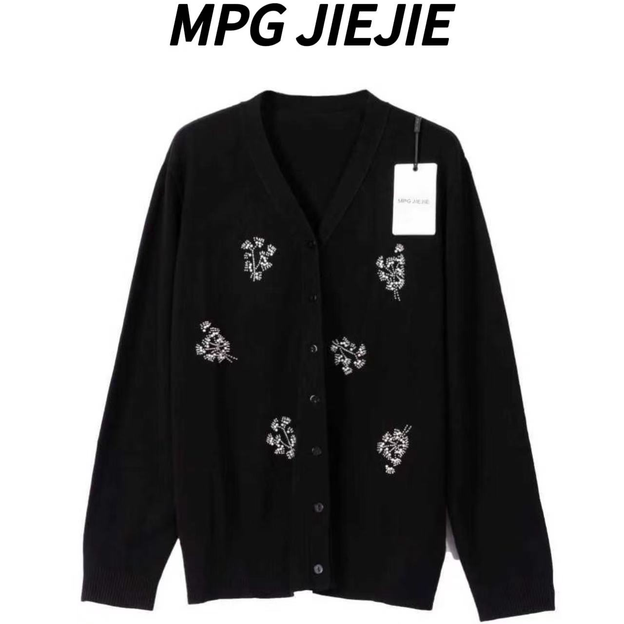 MPG JIEJIE【晚香玉】25早秋绵羊毛小花设计开衫
