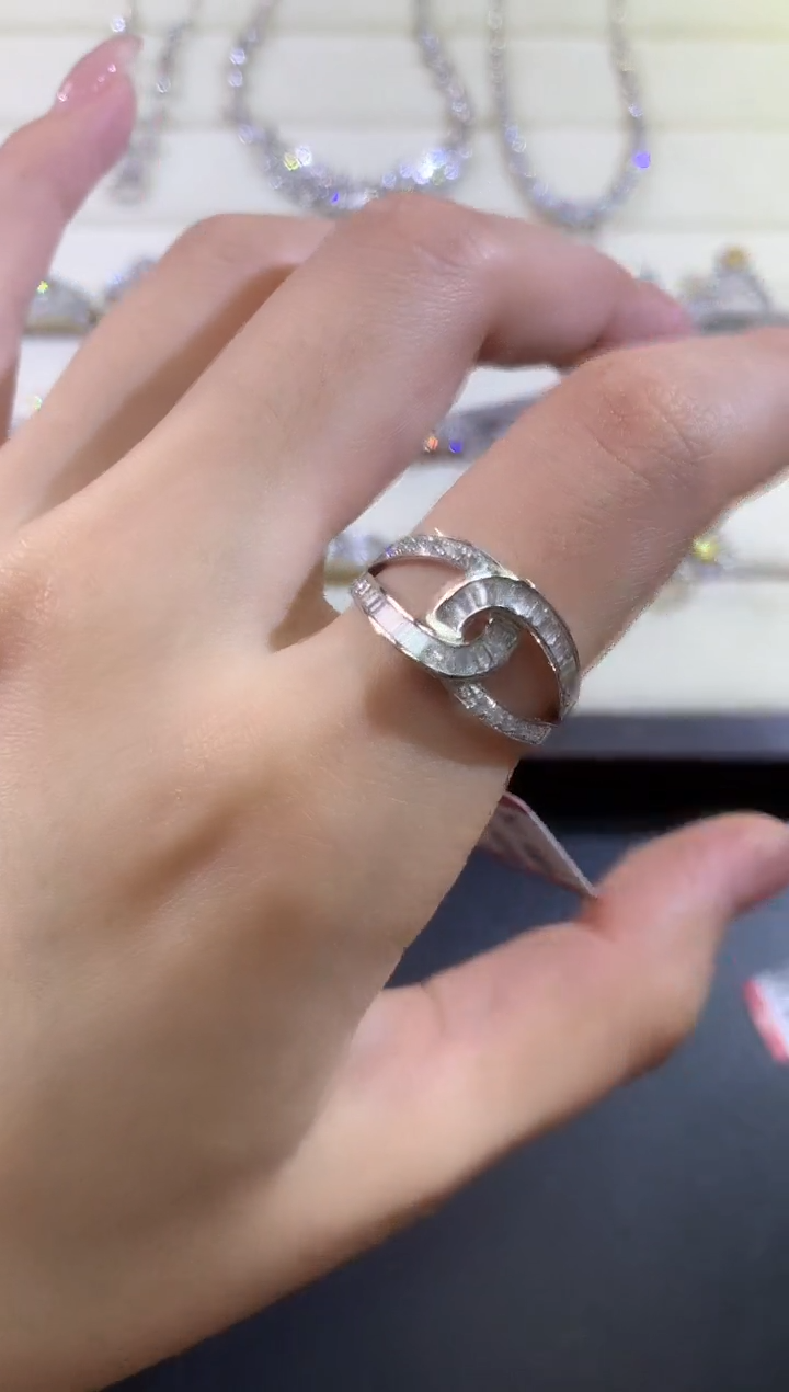 戒指18K金镶嵌钻石X326|4980多样性发货一件