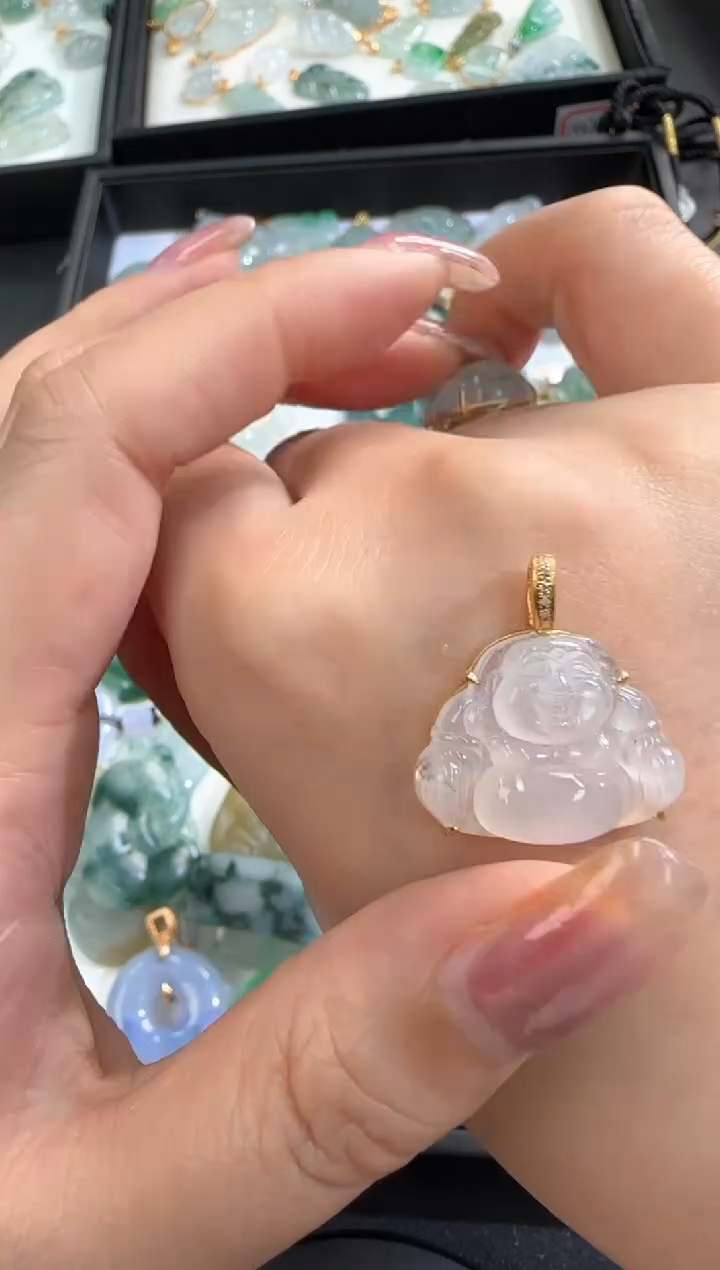 【闪购商品】翡翠颈饰18K金镶嵌250213314
