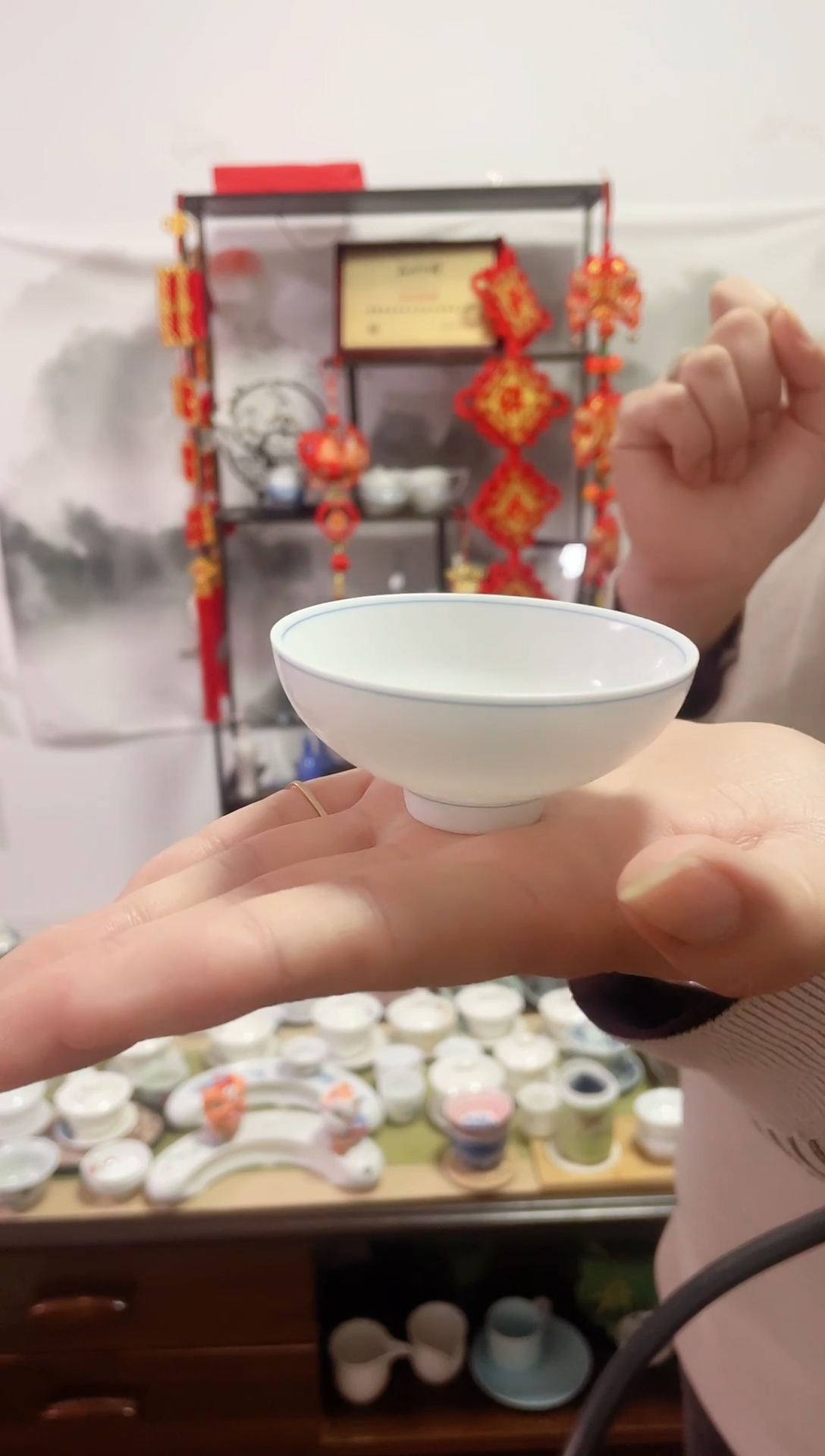 【闪购商品】【瓷心匠物】直播间福利专款蓝纹杯6个