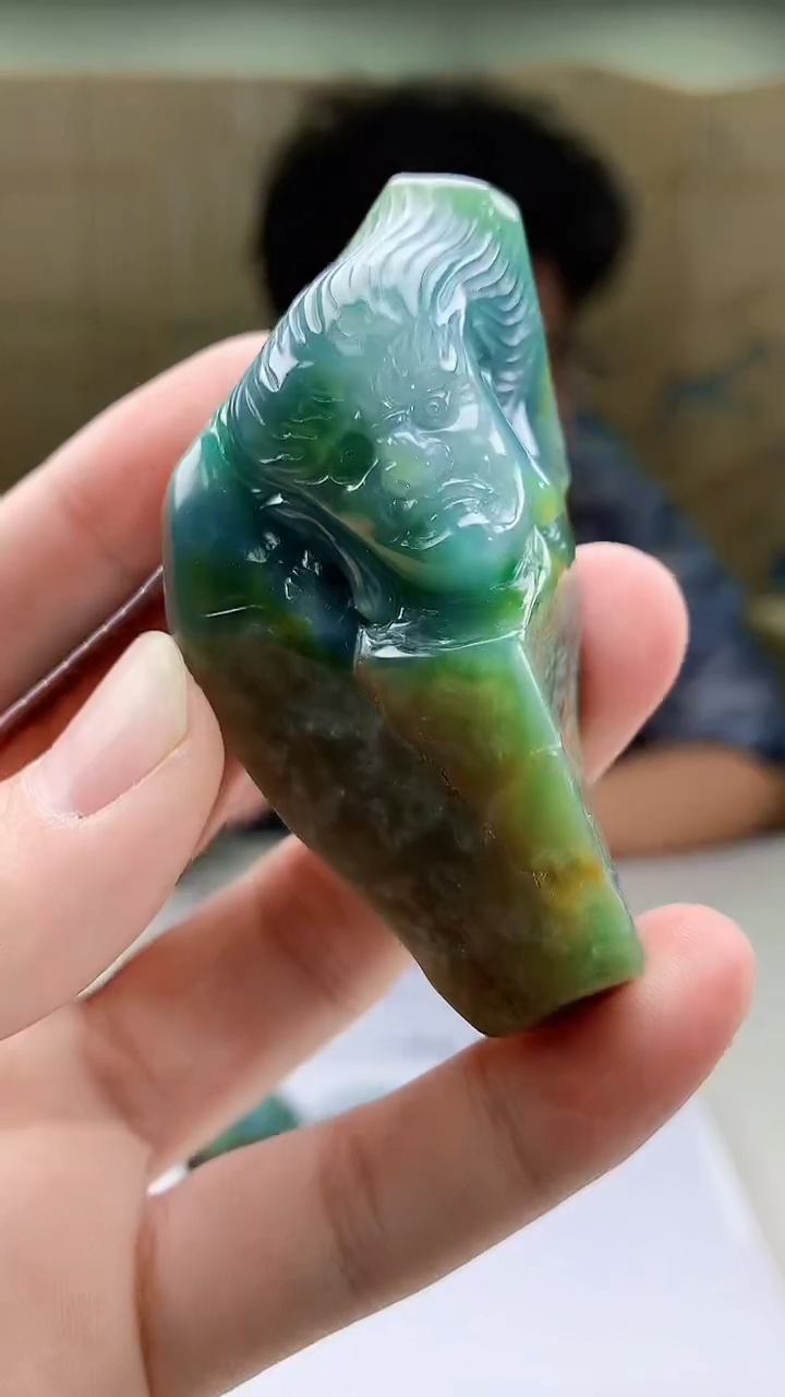 【闪购商品】定制翡翠未镶嵌4688bb-毛货挂件