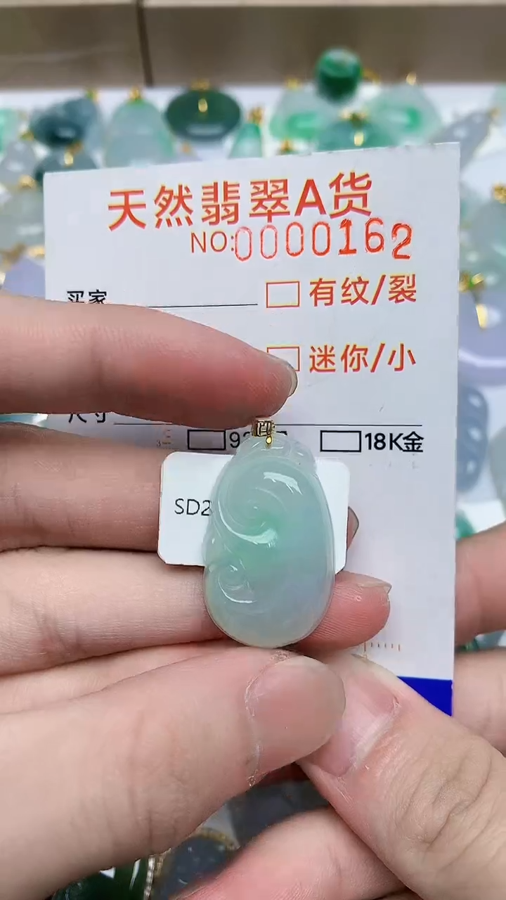 【闪购商品】翡翠颈饰18K金镶嵌21.1212.1