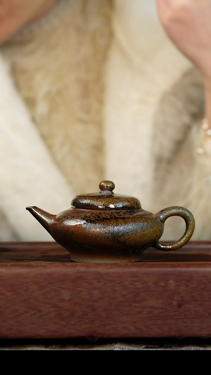 茶壶紫砂柴烧紫砂天青水平