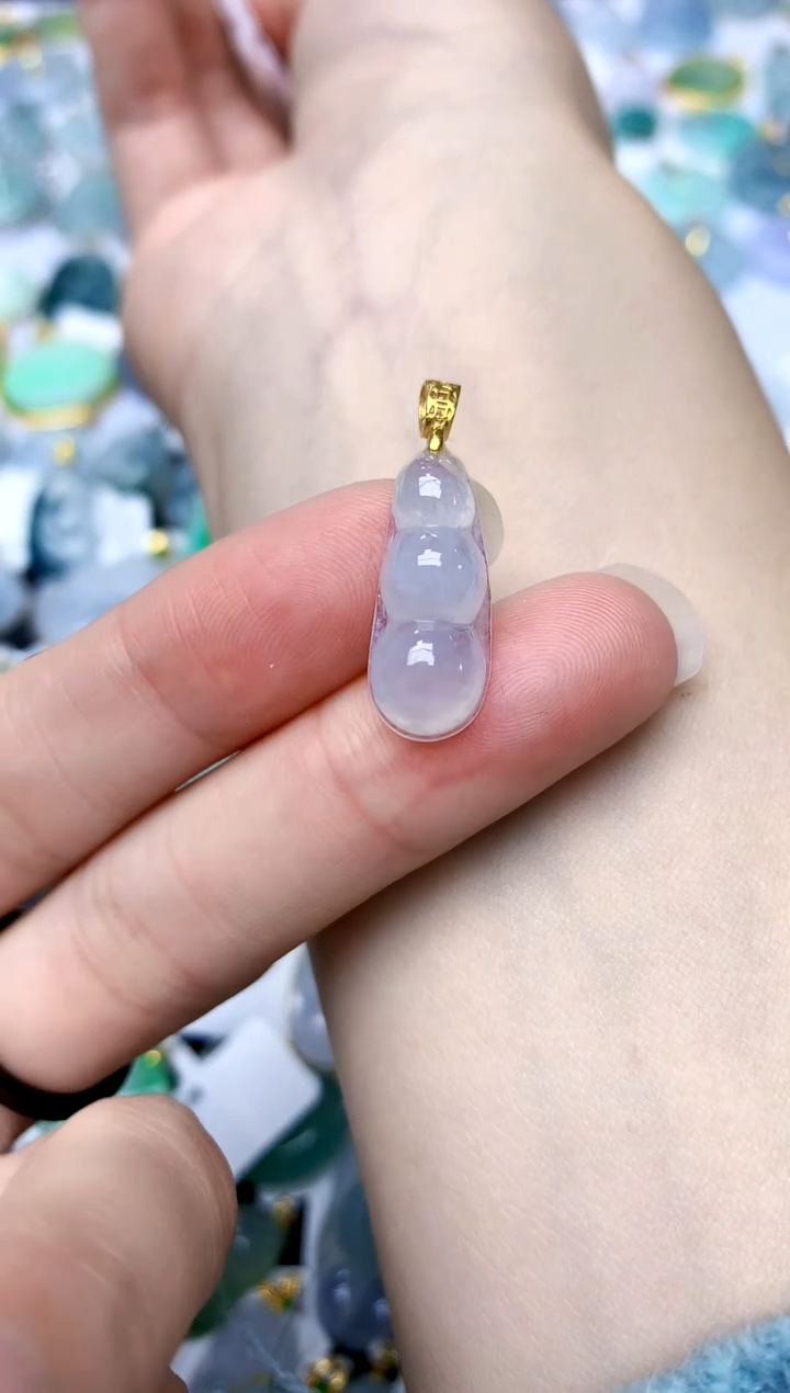 颈饰银S925镶嵌翡翠天然A货翡翠