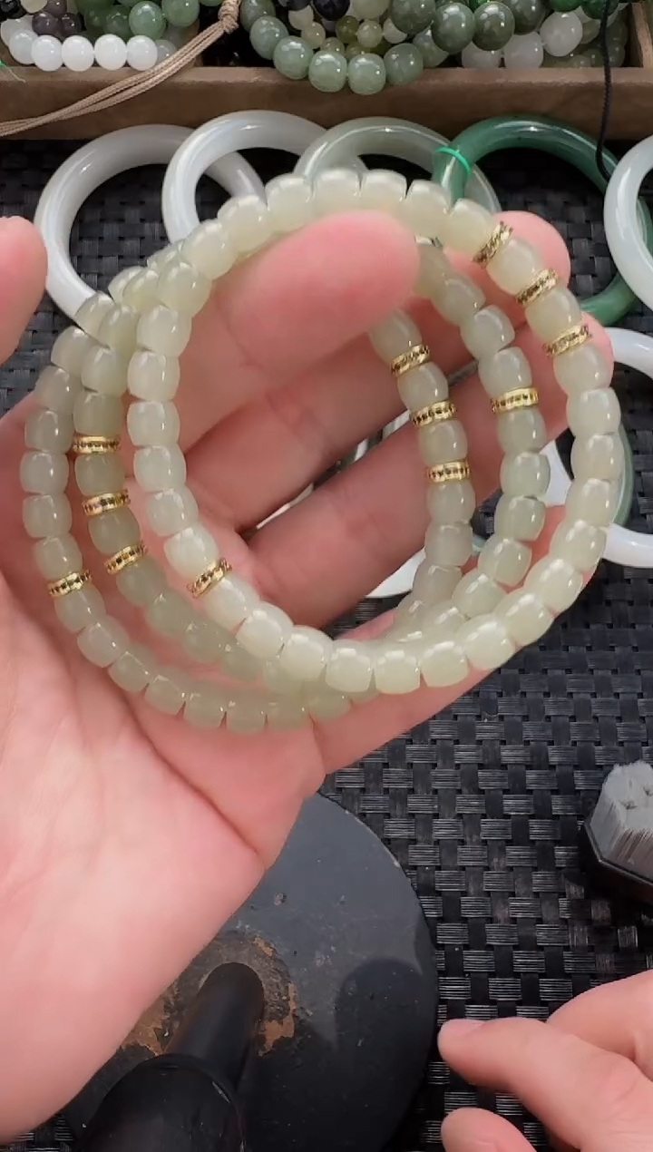 颈饰未镶嵌和田玉7*6直切（多样性发货拍一发一）