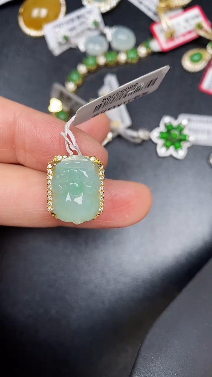 银S925镶嵌戒指翡翠1520