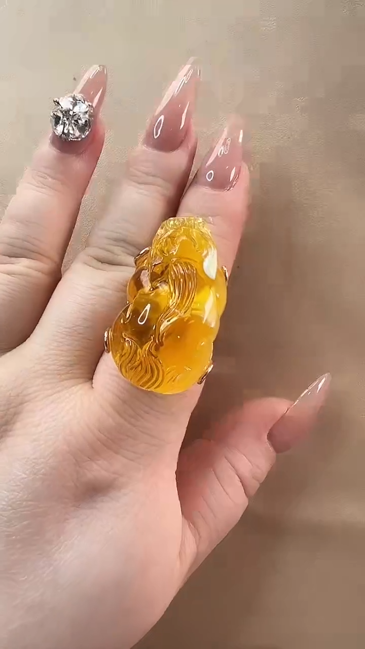 【闪购商品】琥珀戒指未镶嵌戒指