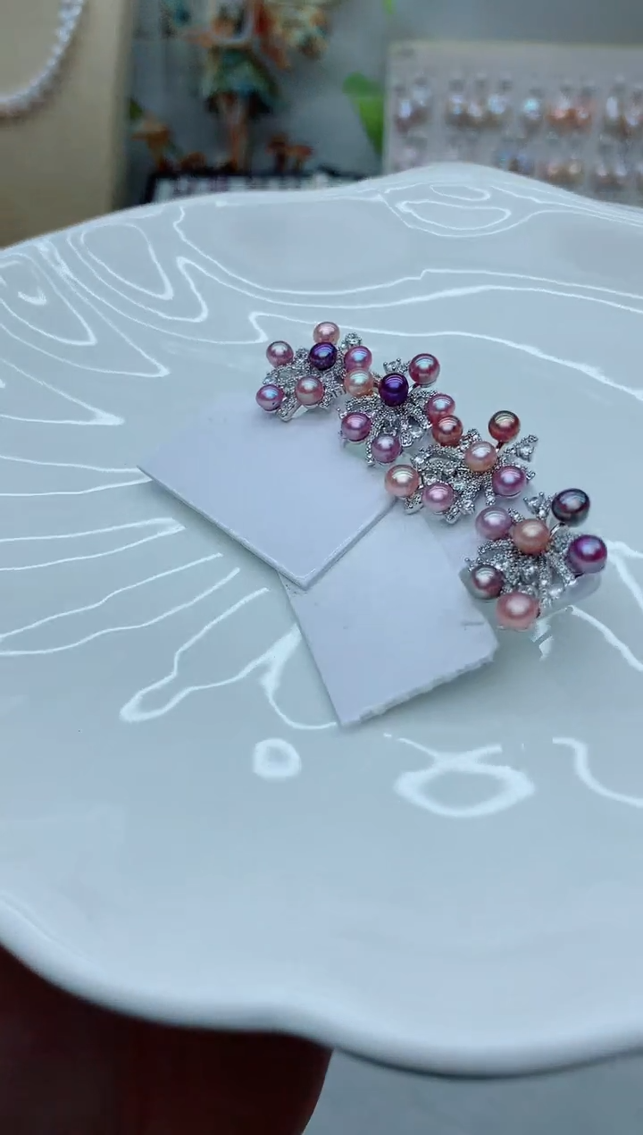 未镶嵌耳饰淡水珍珠多样性发其一【非无瑕】