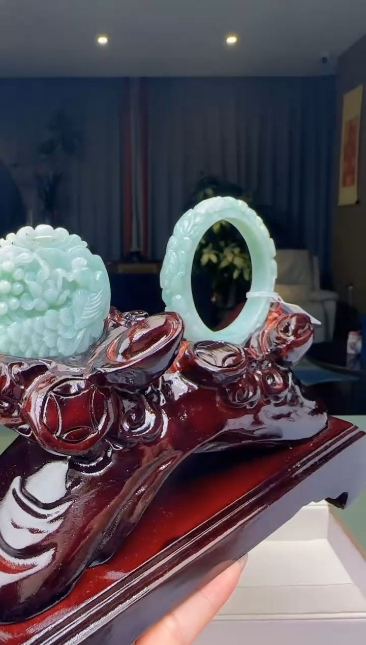 【闪购商品】翡翠摆件未镶嵌底座YJ@@960Q7J03335