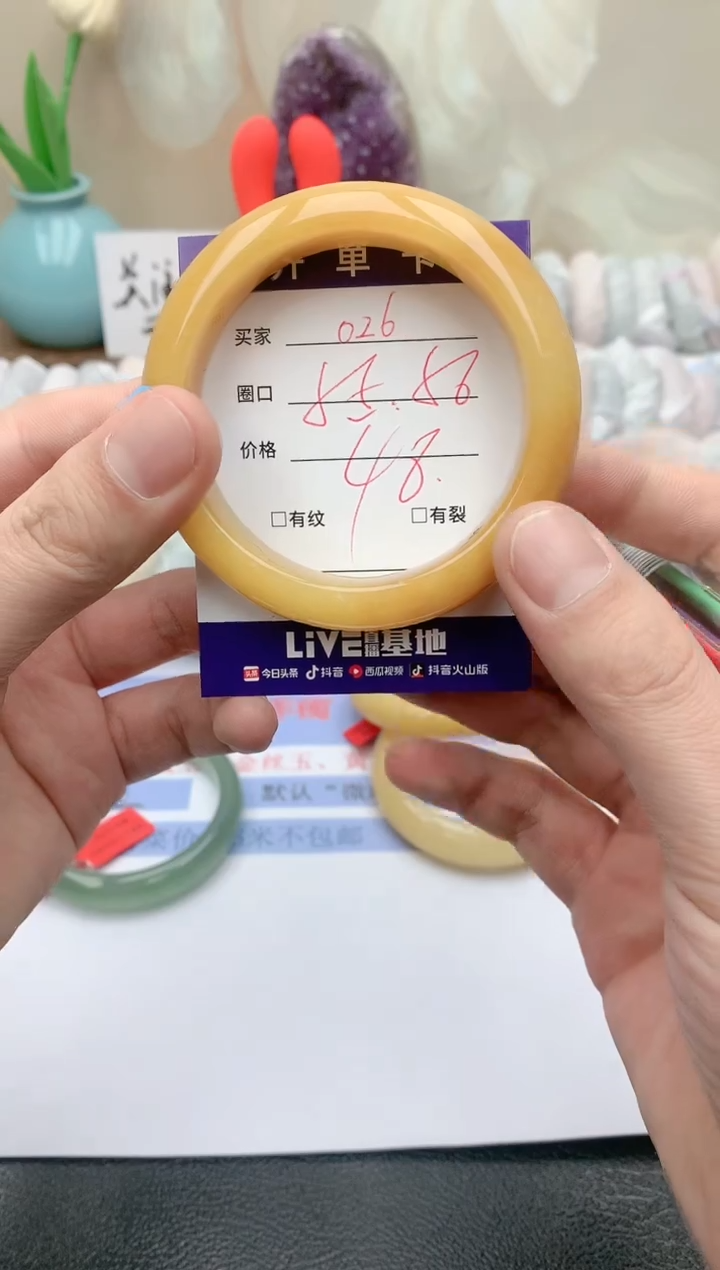 【闪购商品】石英质玉手镯未镶嵌天然玉石手镯-026