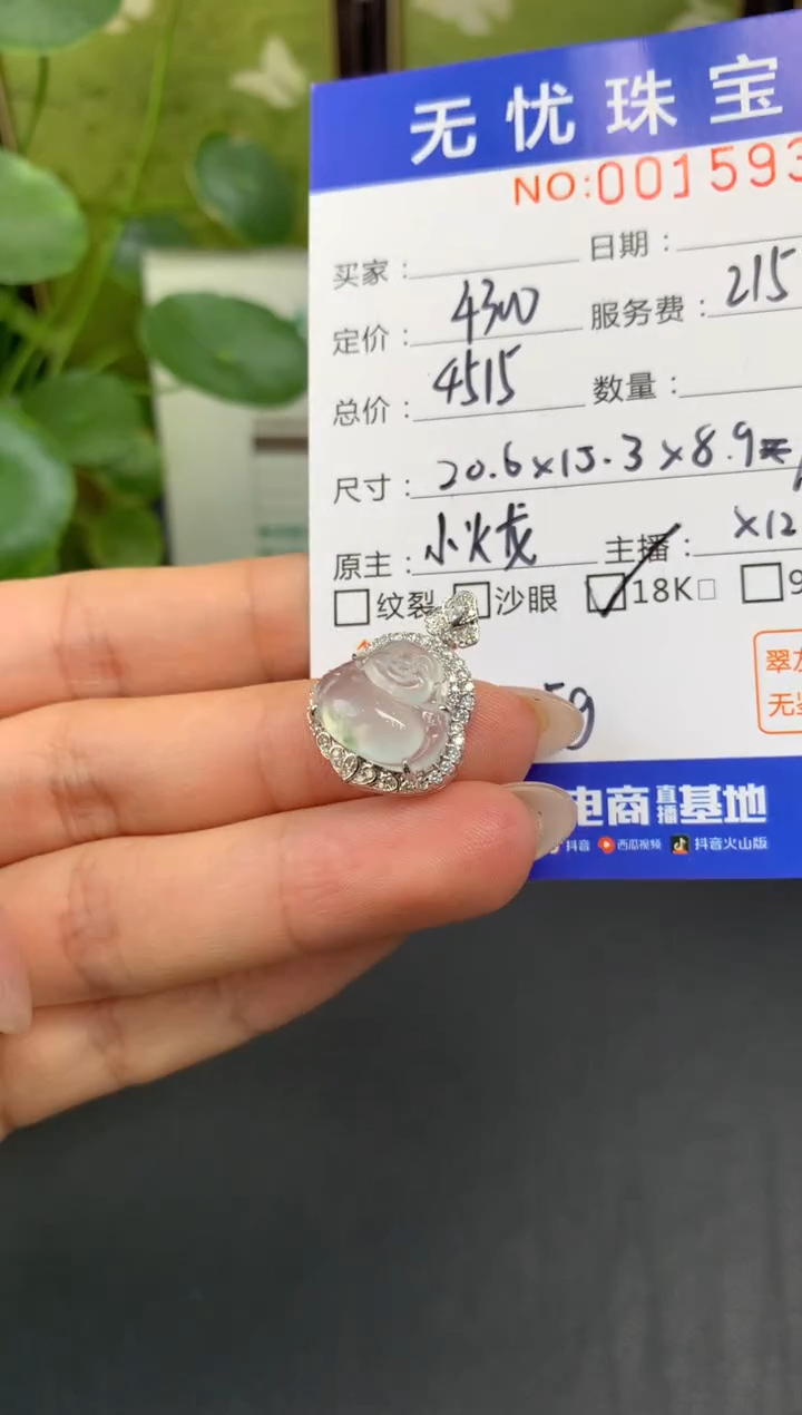 18K金镶嵌定制翡翠臣****妃D129