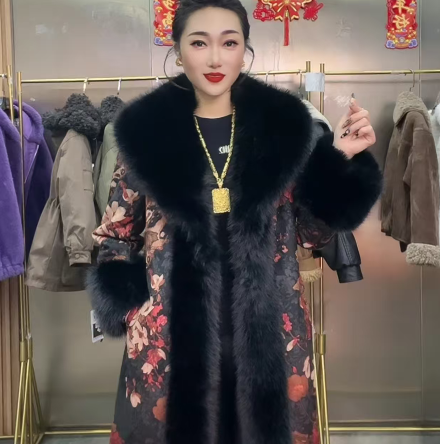 人造皮草 【莲姐专属】803长款门襟毛毛外套 TG