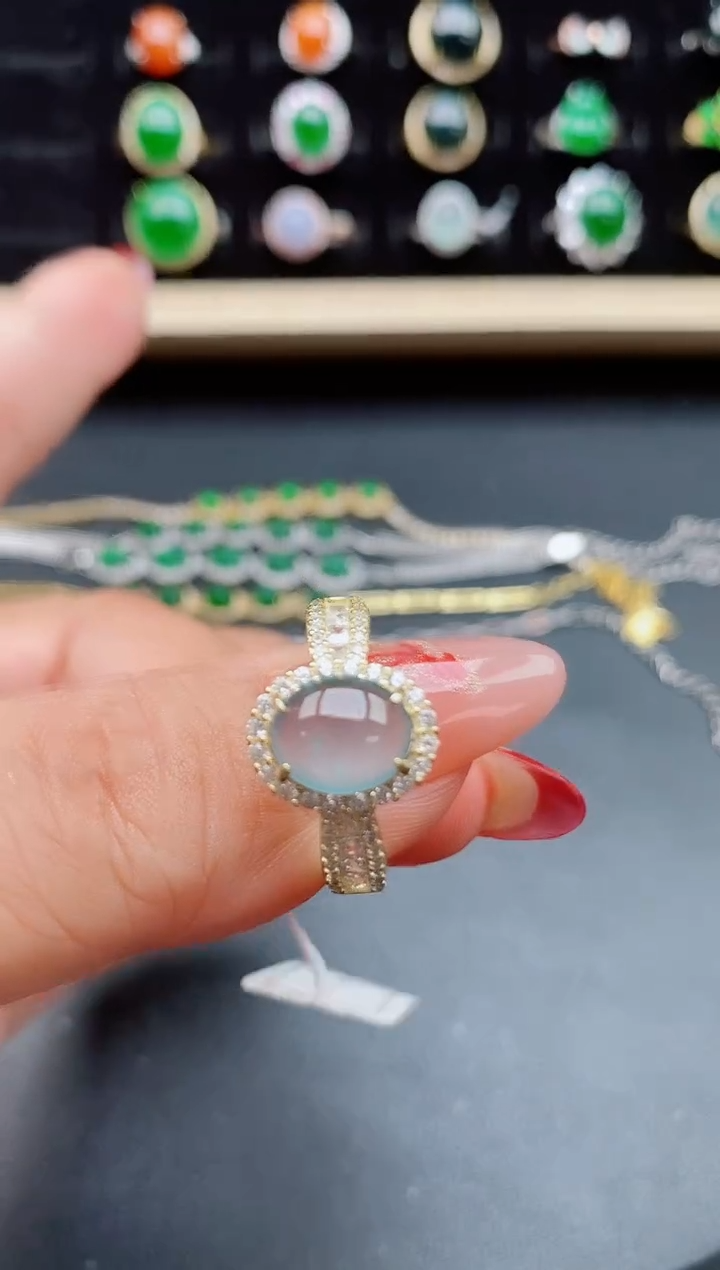 【闪购商品】翡翠戒指银S925镶嵌80550850