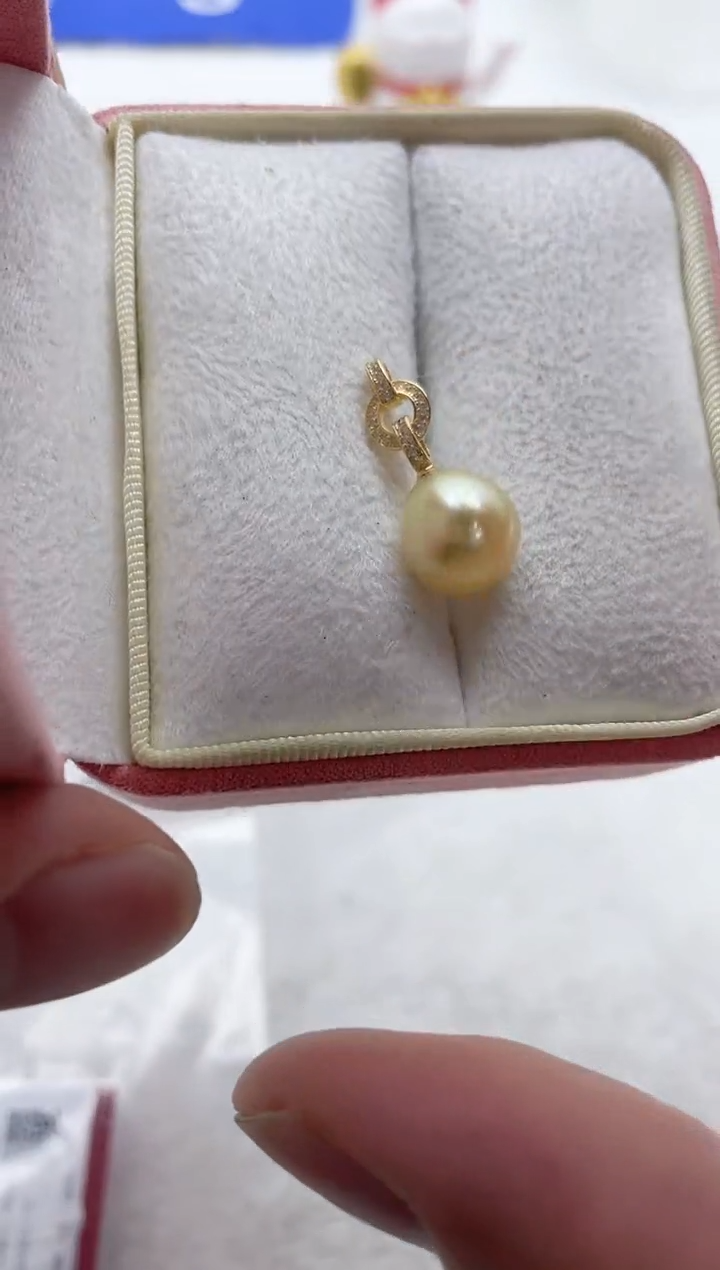 【闪购商品】海水珍珠吊坠(不含链)银S925镶嵌海水珍珠吊坠