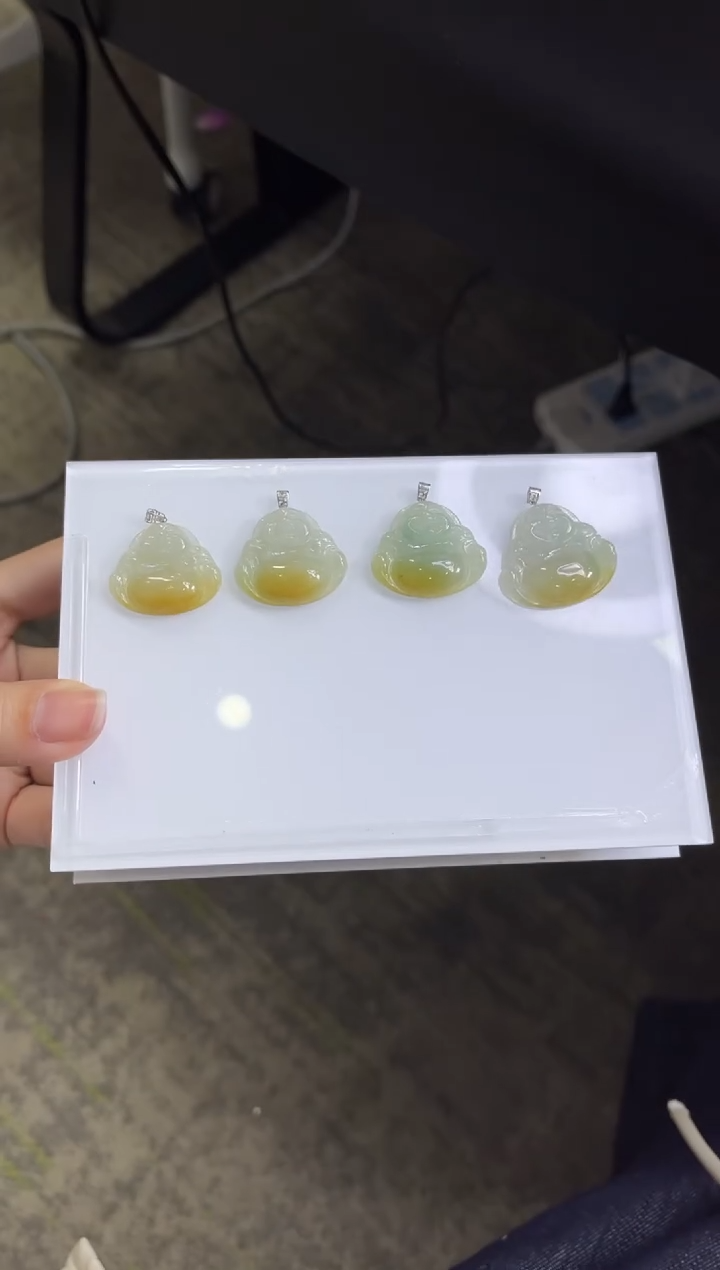 【闪购商品】翡翠颈饰18K金镶嵌W13/多样性发一件/配绳子