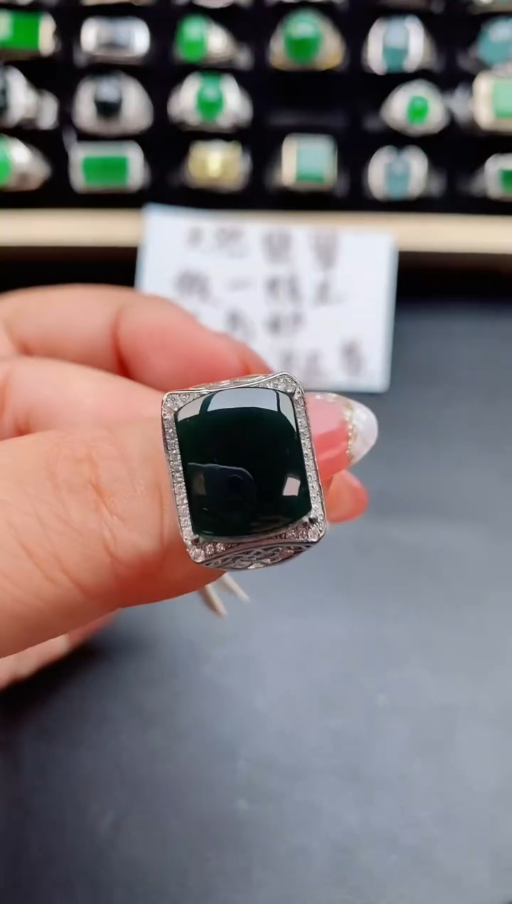 【闪购商品】翡翠戒指银S925镶嵌121212