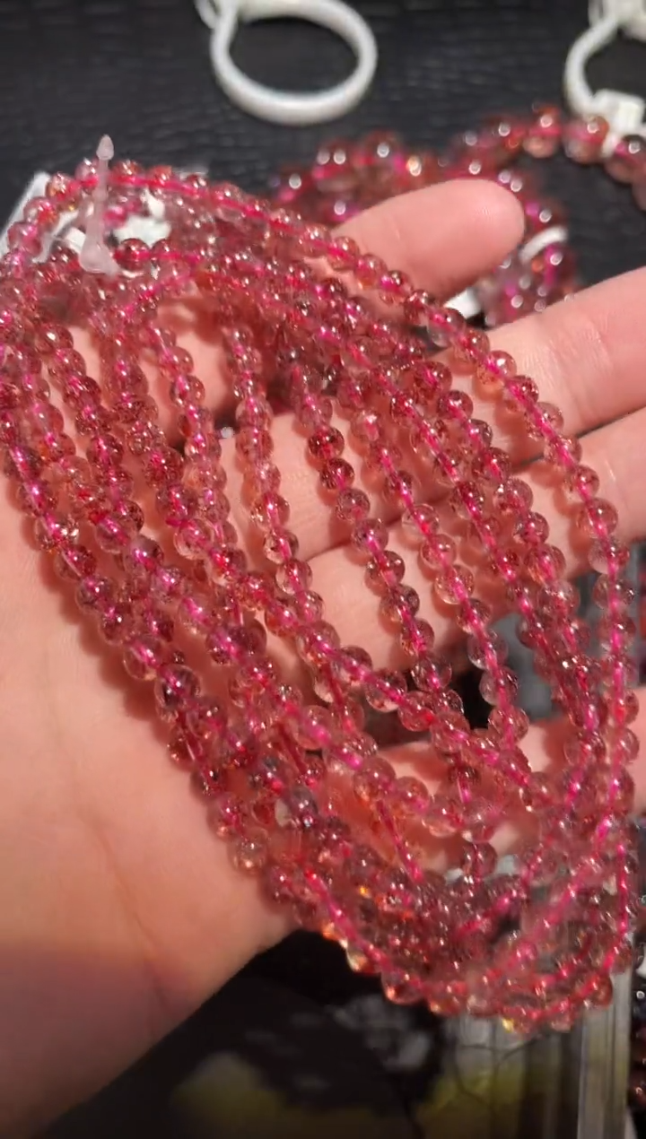 【闪购商品】水晶手链未镶嵌多圈金草莓A4（多样性发其一）