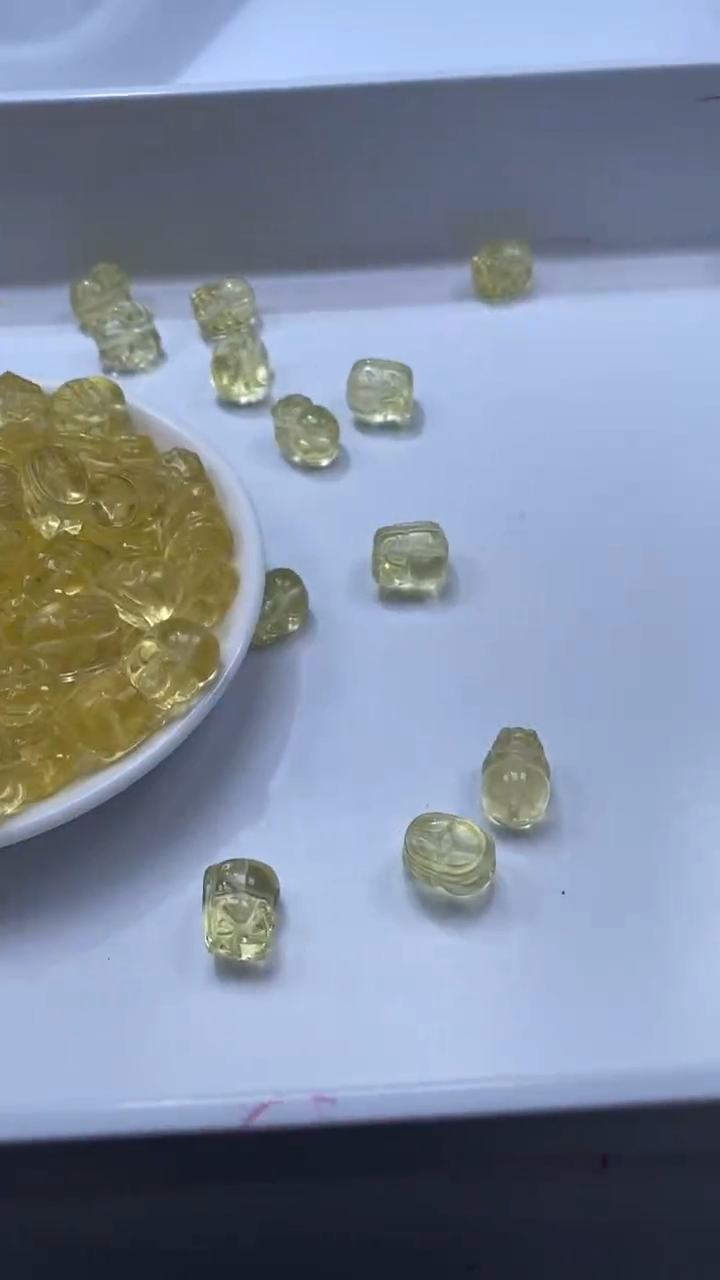 颈饰未镶嵌水晶X1407-经典净体黄水貔貅15*12mm*1个