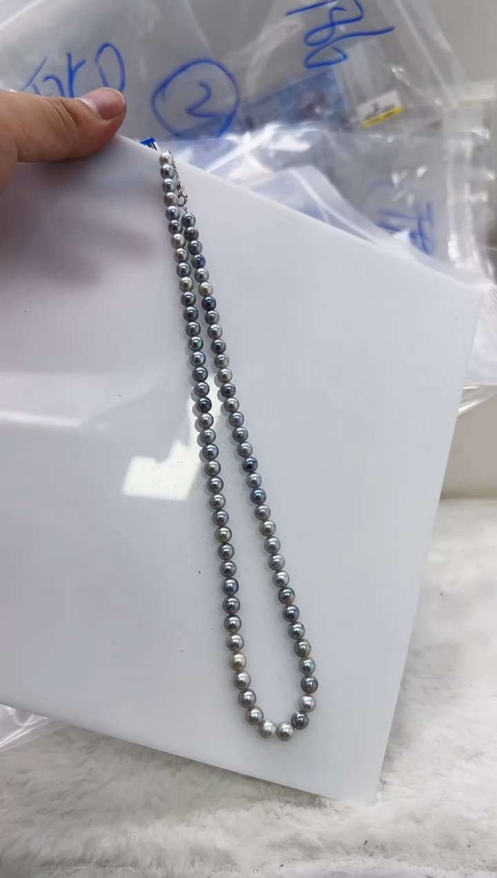 【闪购商品】海水珍珠DA银S925镶嵌t880 灰珠串6