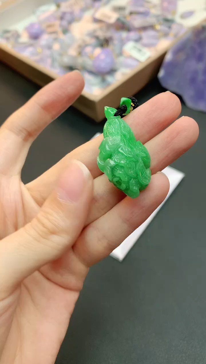 【闪购商品】翡翠颈饰18K金镶嵌赠礼盒证书 小君