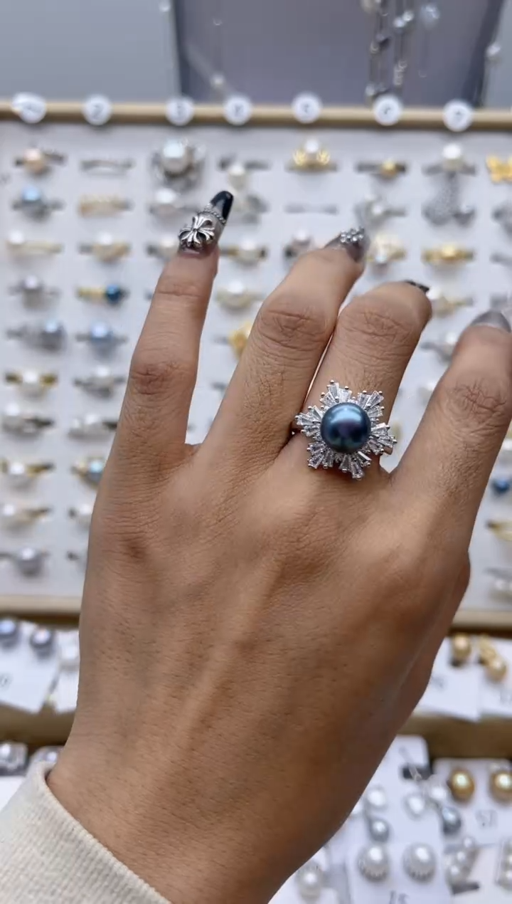 【闪购商品】淡水珍珠戒指合金27