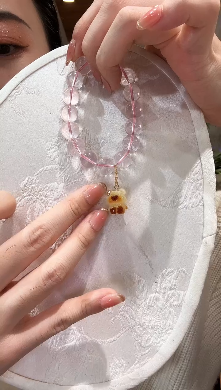【闪购商品】水晶颈饰18K金镶嵌国风