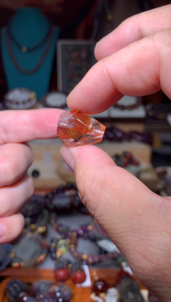 未镶嵌珠宝半成品水晶大号八棱胶花