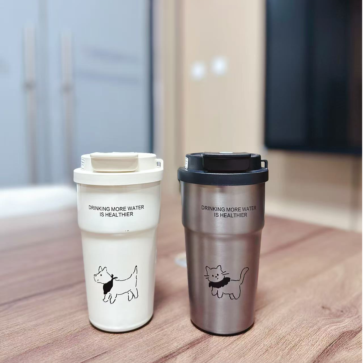 凯凯优选 两色可选 316不锈钢经典咖啡杯500ML