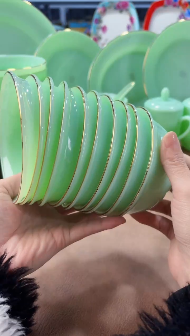 玉瓷 4.5英寸饭碗10个景德镇陶瓷 