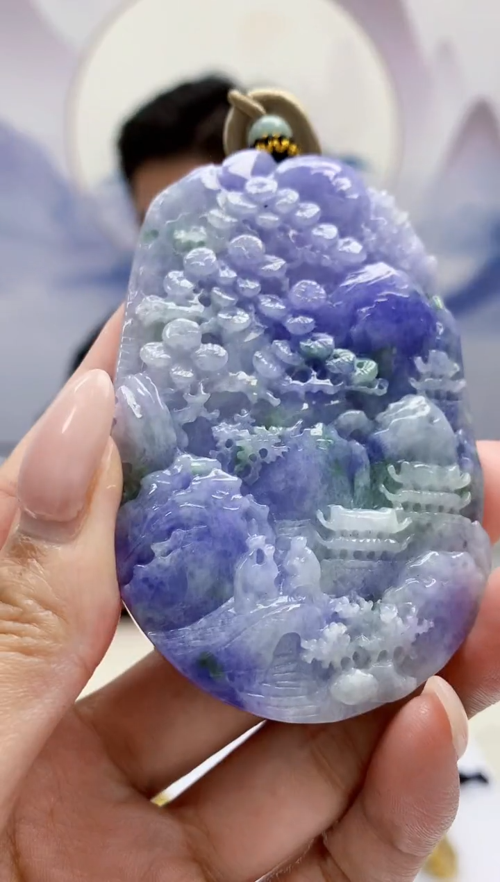 定制翡翠未镶嵌4917MM-毛货挂件102