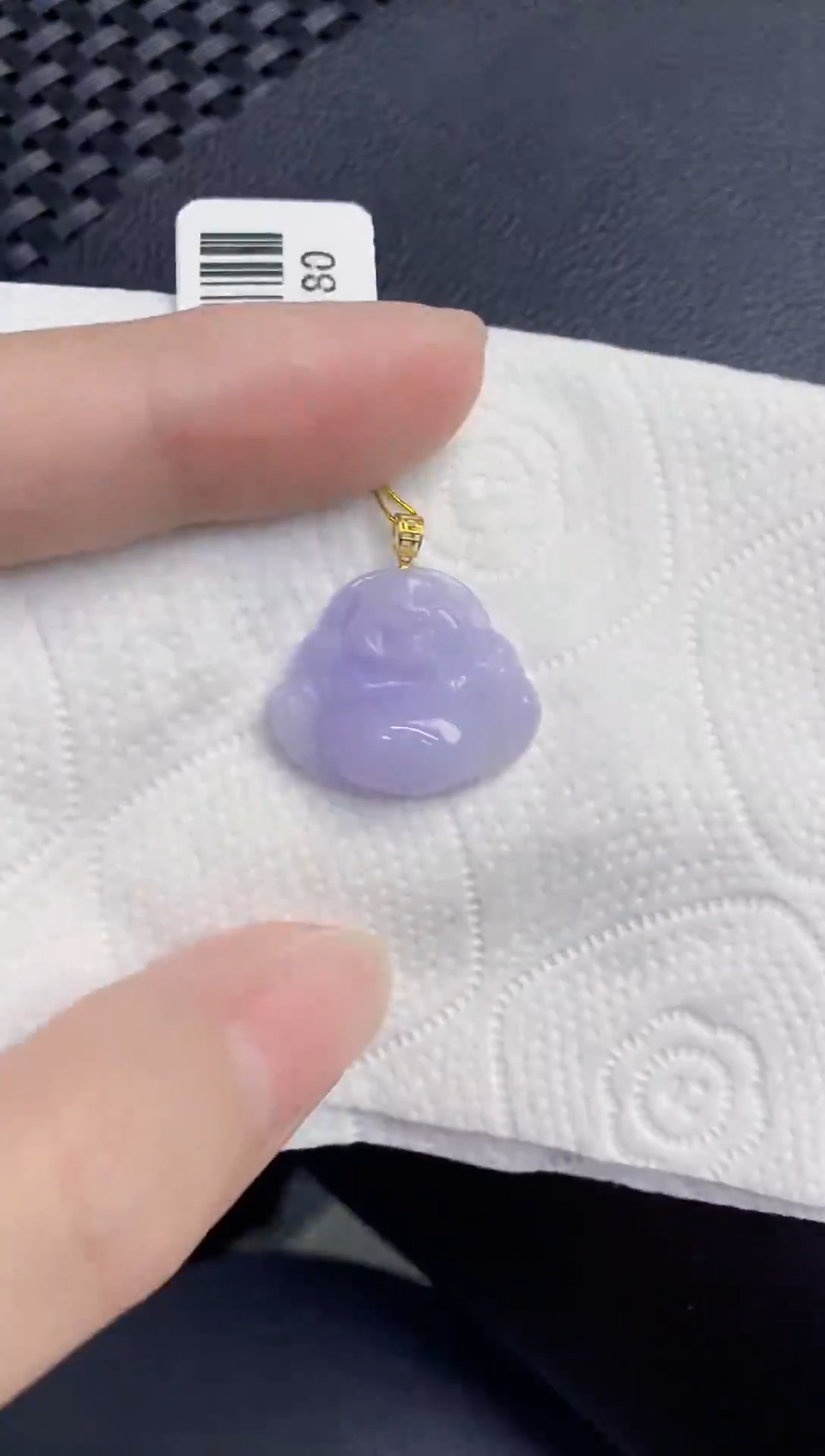 颈饰18K金镶嵌翡翠天然翡翠缅甸A货