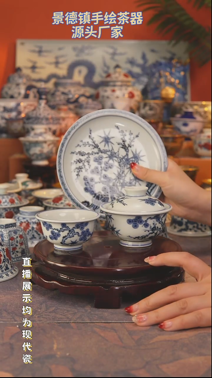 随*起景德镇手工手绘陶瓷杯