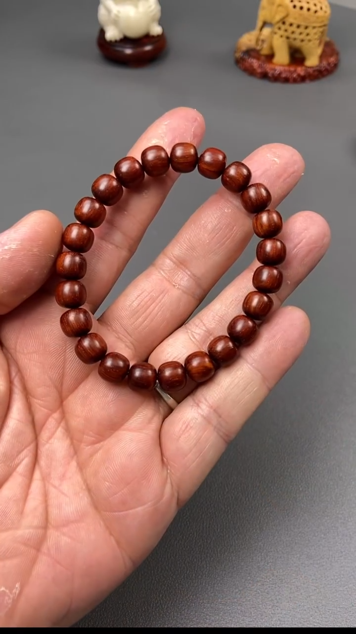 小叶紫檀印度小叶紫檀老型8x9mm手串