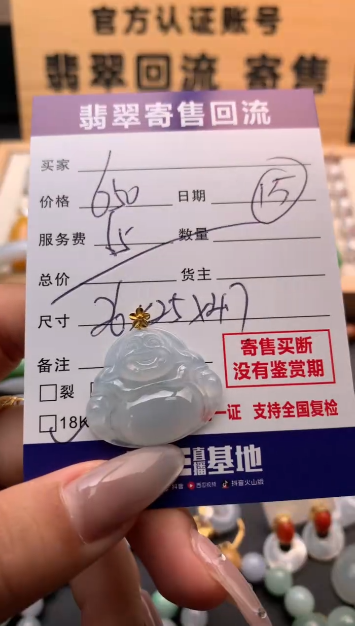 翡翠18K金镶嵌颈饰10128671