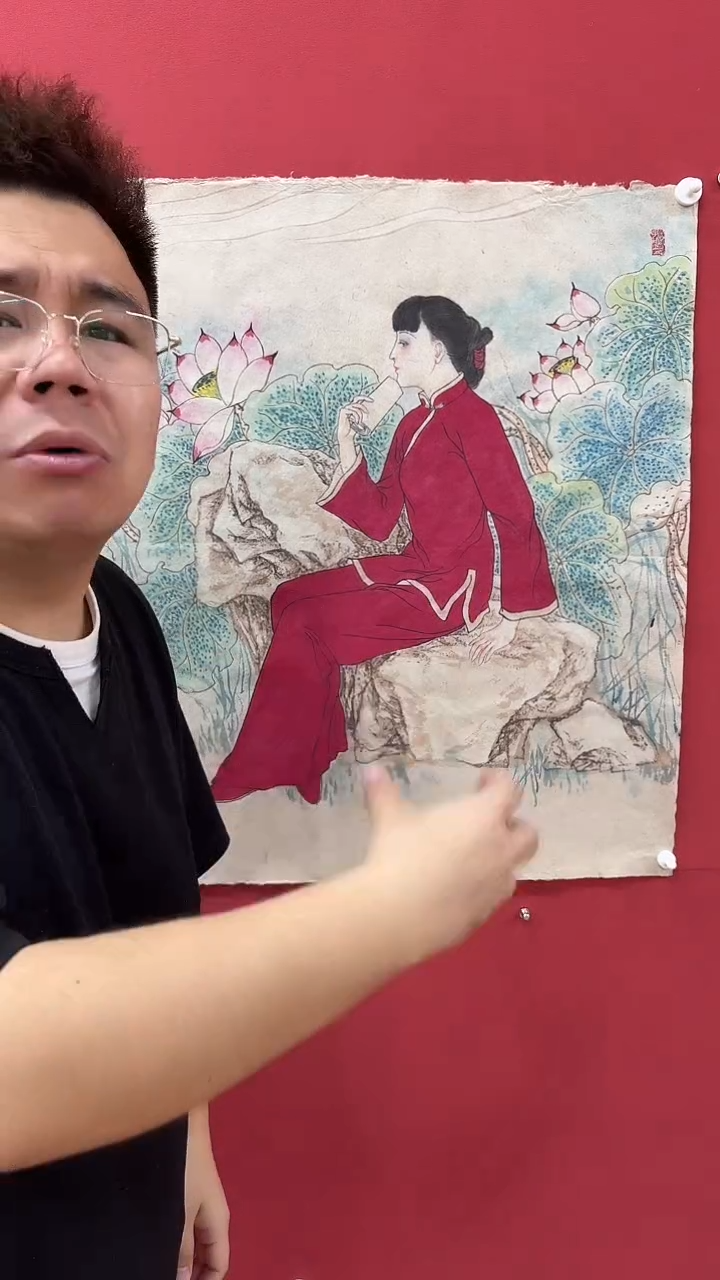 国画张思俭精品人物麻宣4平尺