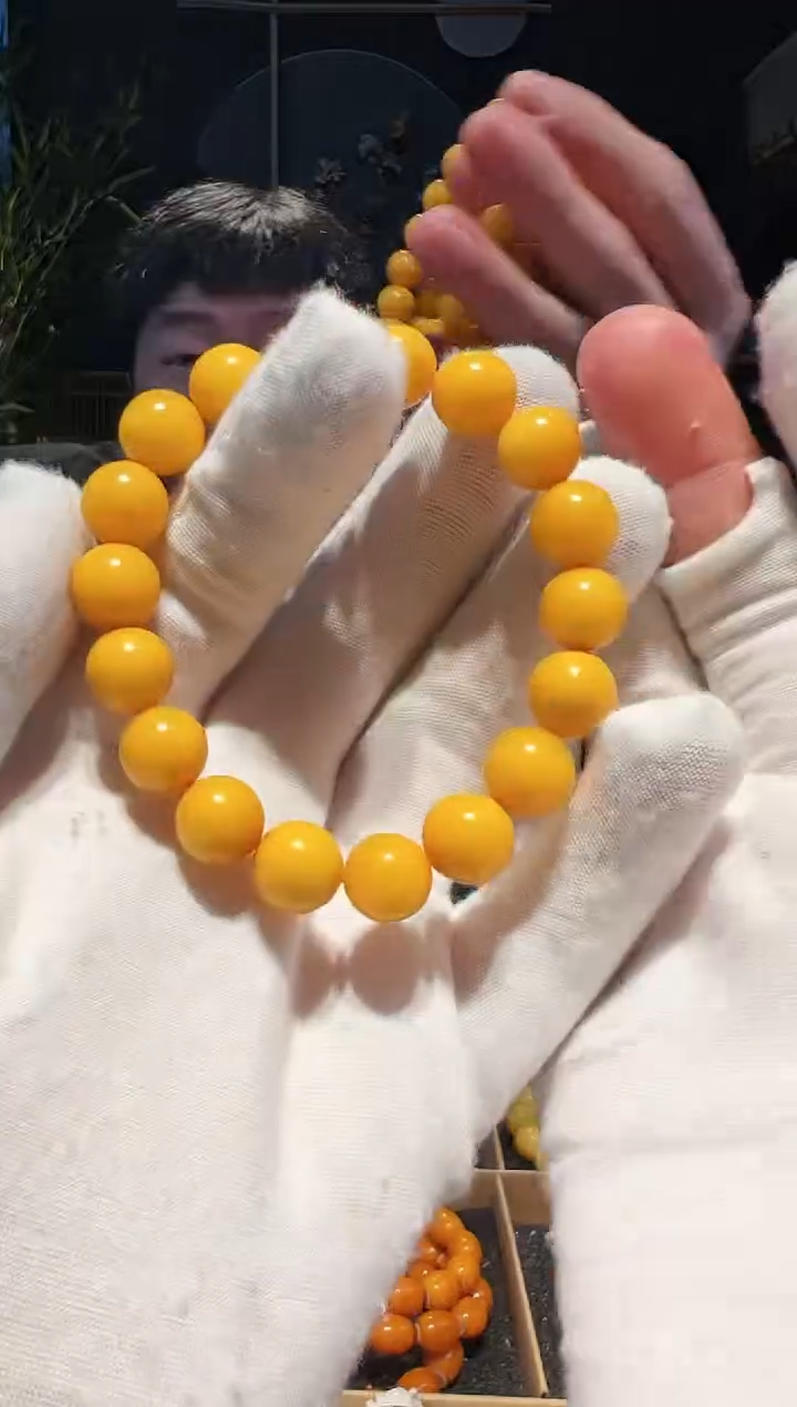 未镶嵌蜜蜡手串11+单圈
