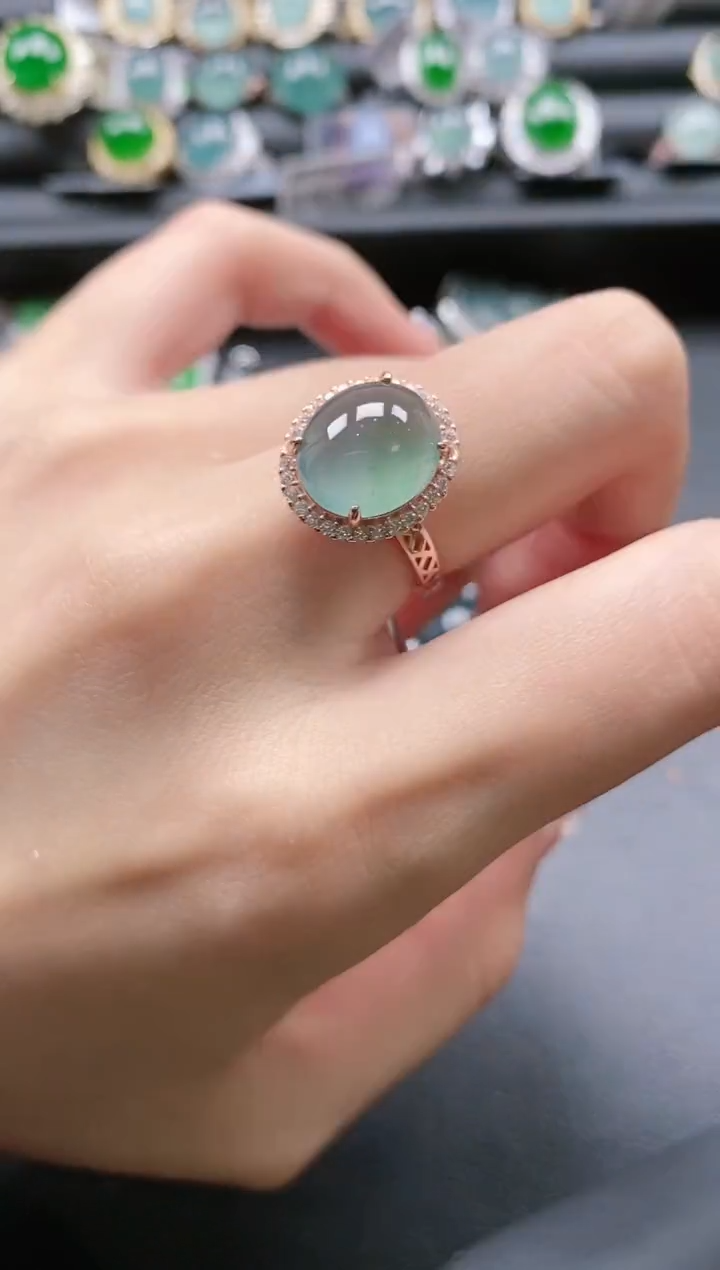 【闪购商品】翡翠戒指银S925镶嵌51511