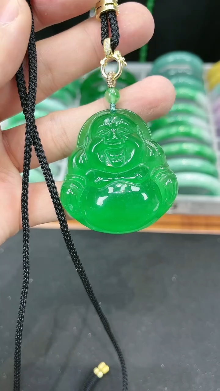 【闪购商品】砖雕H19 正阳绿大佛公吊坠