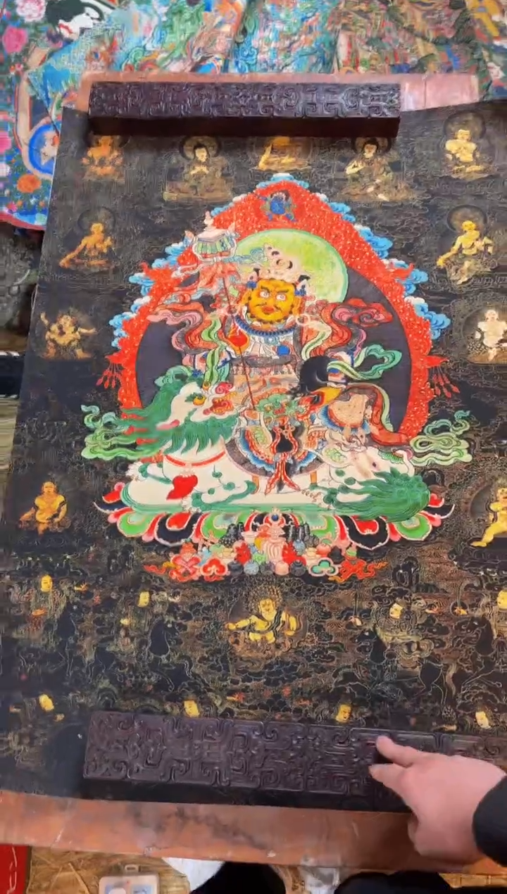 装裱画精品手绘唐卡链接--A011