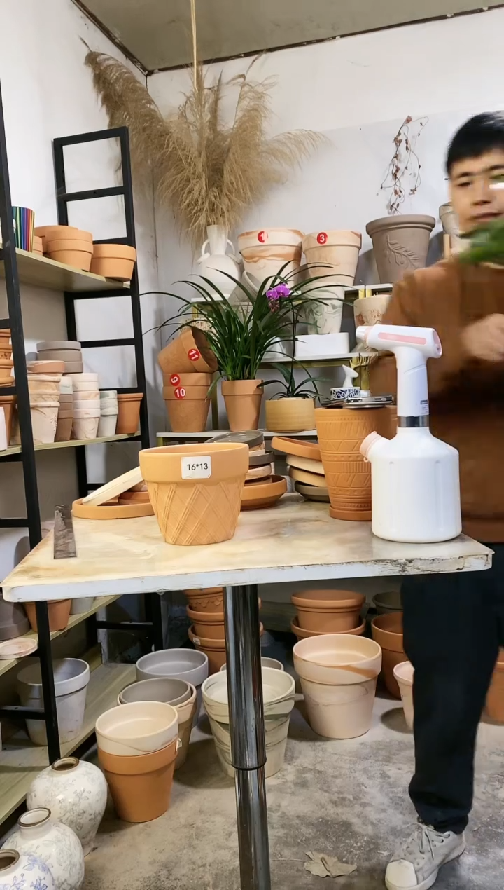 【闪购商品】红陶16*13红陶网纹 1盆无托