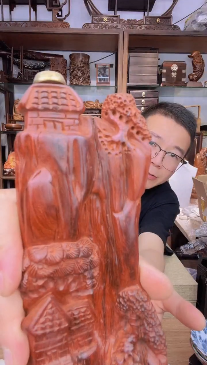 乌木类书架842小叶紫檀倒流香摆件