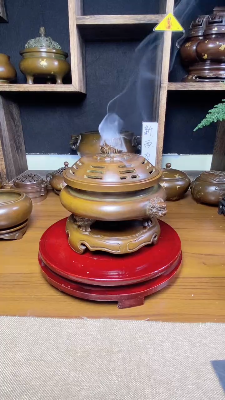 【闪购商品】苏工 普工精品铜 摆件熏香炉/摆件